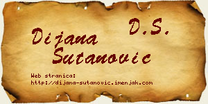 Dijana Šutanović vizit kartica